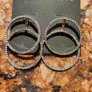 New Vince Camuto silver sparkle earrings